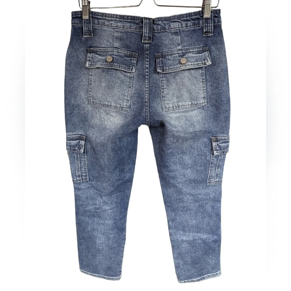 Kancan Bobbie Slim Straight Cargo Jeans Sz 7/27